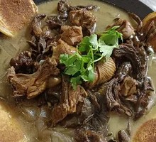 Chicken Stew with Mushrooms and Noodles