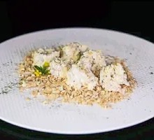 Matcha Coconut Peony Shrimp Dumplings