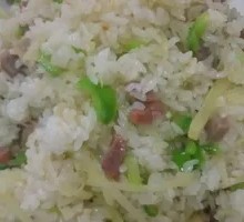 Green Pepper Ham Potato Fried Rice