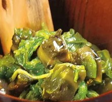 Mashed Chili Eggplant and Century Egg Dish