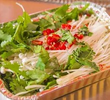 Silver Paper-Baked Enoki Mushrooms