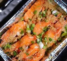 Aluminum Foil Grilled Garlic Shrimp