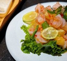 Green Pomelo Shrimp Balls