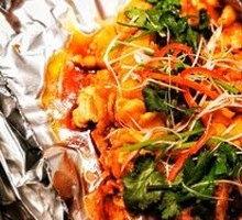 Sauce-glazed Sea Bass