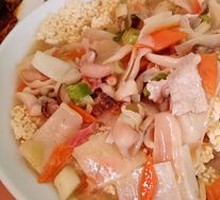 Three Delicacies Squid Stir-fried with Rice Crackers