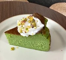 Pistachio Basque Cake
