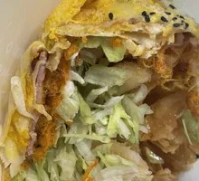 Double Egg Bacon and Meat Floss