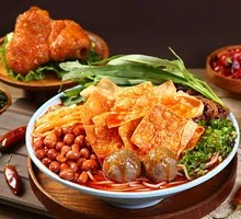 Four Small Meatballs Screw Noodles