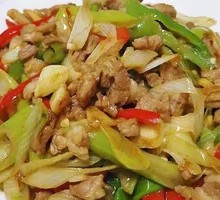 Scallion Stir-Fried with Pork