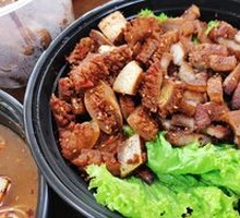 Grilled Pork Belly and Skin Duo