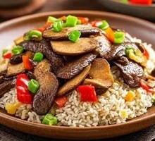 Dried Mushroom and Ham Fried Rice