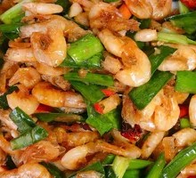 Stir-fried Shrimp with Leeks