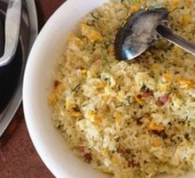 Chicken Oil and Bitter Herb Fried Rice with Egg and Ham
