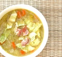 Chinese Three Delicacies Soup with Cabbage