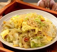 Fans and Bok Choy Stir-fry