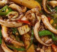 Spicy Squid Tentacles in Dry Pot