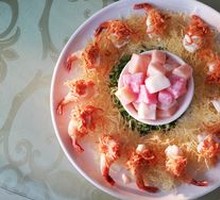 Golden Shrimp with Egg Threads