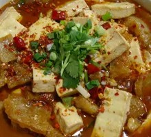 Sichuan-style Boiled Tofu with Sweet Bean Paste