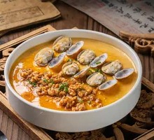 Minced Pork and Clam Steamed Egg