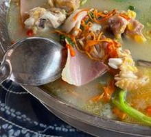 Wild Yam and Ham Chicken Stew