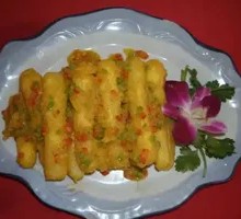 Egg-crusted Rice Cake