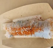 Grilled Sweet Potato Skin Wrapped Tofu Skin with Shrimp