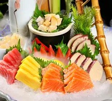 Foie Gras and Fresh Abalone Sashimi Medley