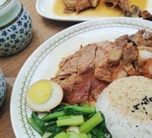 Pork Trotter and Char Siu Rice Combo