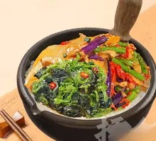 擂神扣肉拼茄子擂豆角
