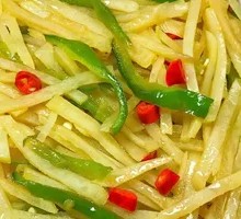 Green Pepper and Potato Strips
