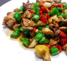 Green Pepper Pan-Fried Chicken