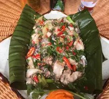 Bamboo Leaf Steamed Fish