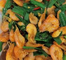 Stir-fried Shrimp with Leeks