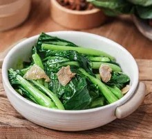 Crispy Pork Lard Bits Stir-Fried with Chinese Broccoli