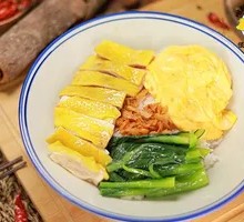 Char Siu and White-Cut Chicken Rice