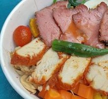 Signature Beef and Chicken Breast Salad