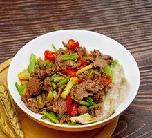 Celery Beef Rice Bowl