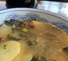 Dried Suancai Potato Soup
