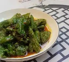 Braised Green Pepper with Tiger Stripes