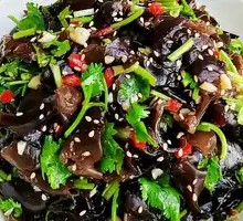 Cold-mixed black fungus