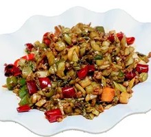 Pickled Mustard Flower Stir-Fried with Minced Pork