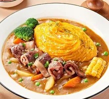 Angus Beef Curry Omelette Rice