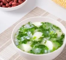 Bamboo Shoot and Greens Porridge