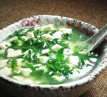 Wild Vegetable Tofu Soup