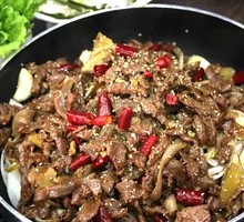 Pork Heart with Dried Enoki Mushroom Noodles