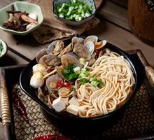 Duck Blood and Clam Noodles
