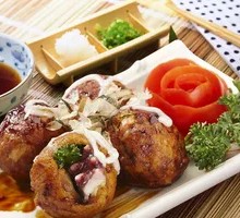 Okonomi-yaki with octopus