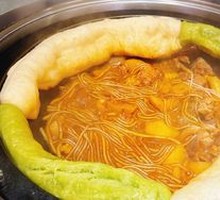 Pork Rib and Chicken Leg Stew with Flatbread