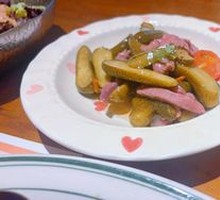 Olive Beef with Sour Cucumber