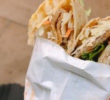 Glutinous Rice Crepe with Egg and Fried Dough